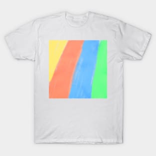 Blue red green watercolor abstract art T-Shirt